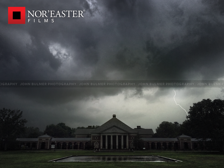 Lightning Strike at the Hall of Springs in Spa State Park, Saratoga Springs, New York 