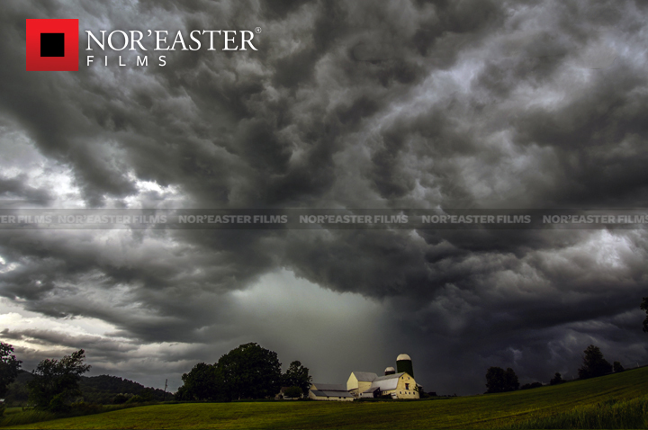 Severe storm passing over a farm in Washington County, New York. 