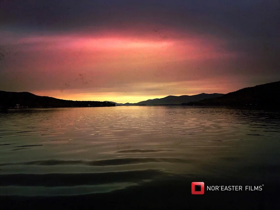 Sunrise over the Southern Adirondacks and Lake George.