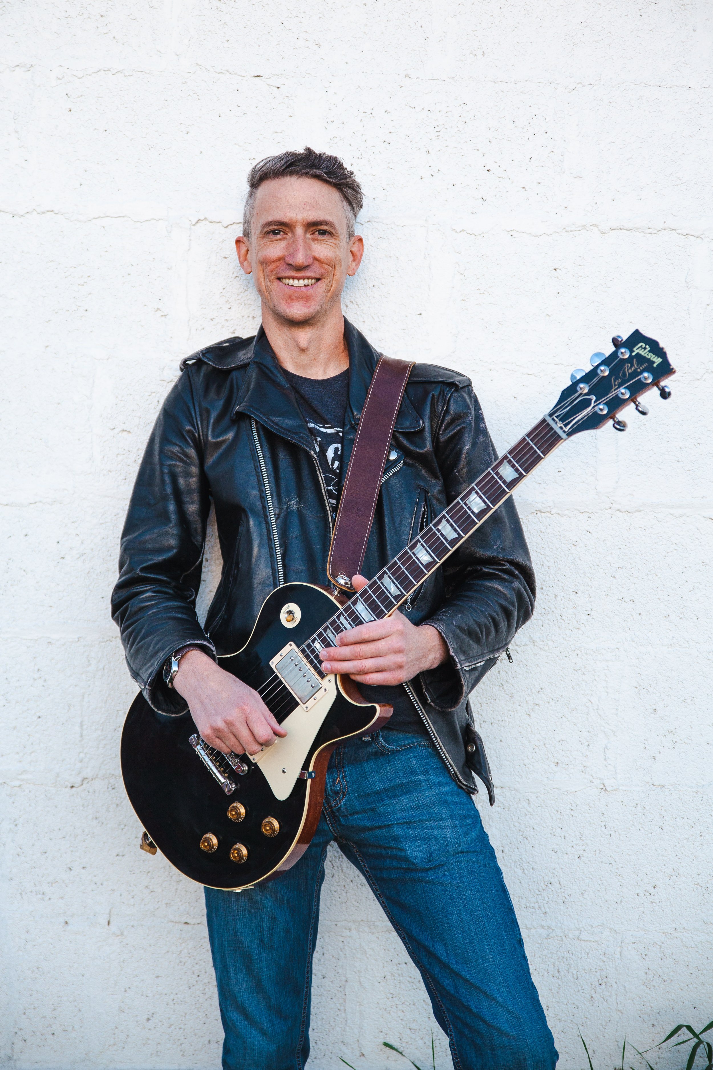 Guitarist Portrait with White Backdrop
