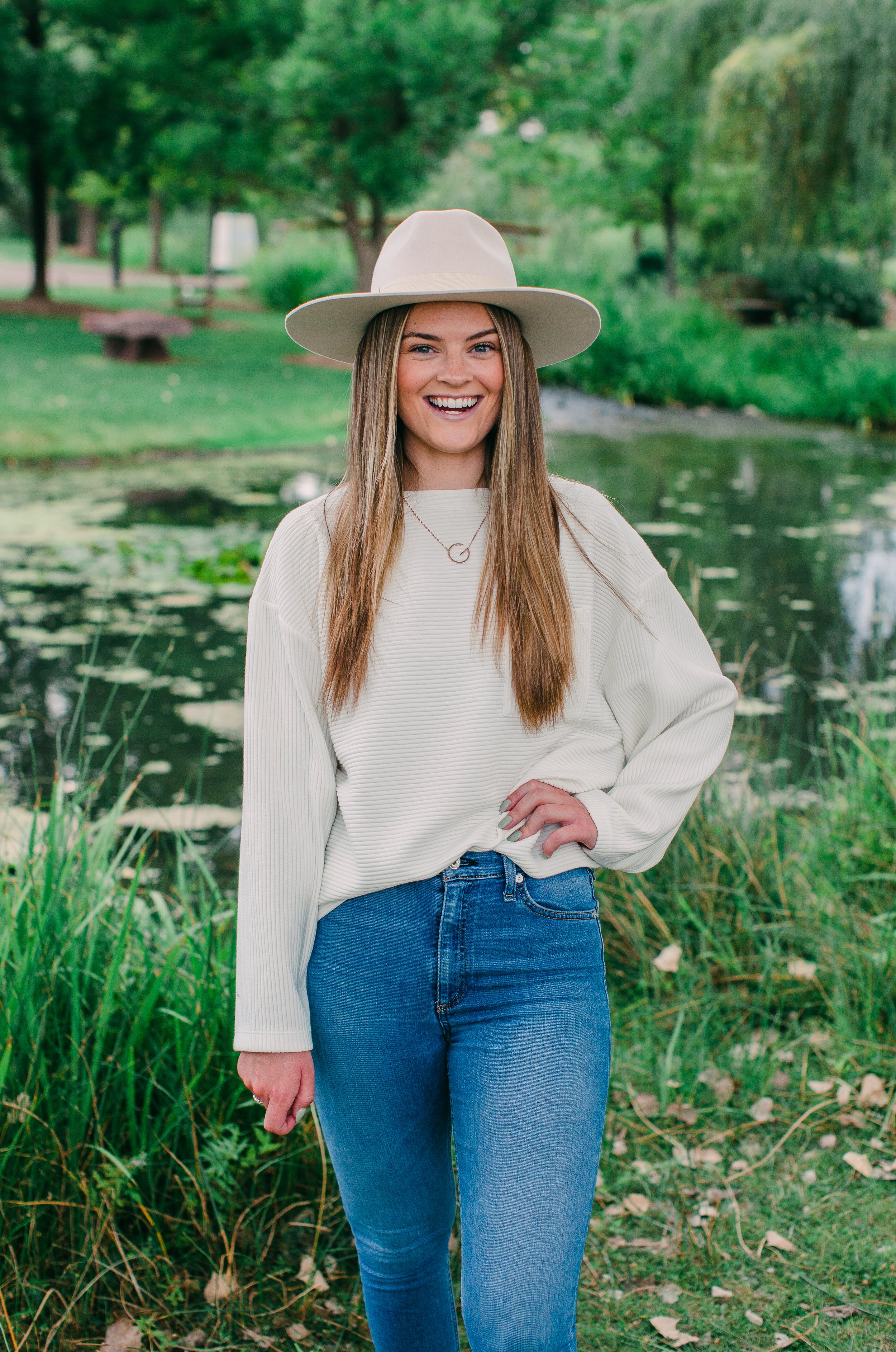 Female Model in Hudson Gardens in Littleton, CO