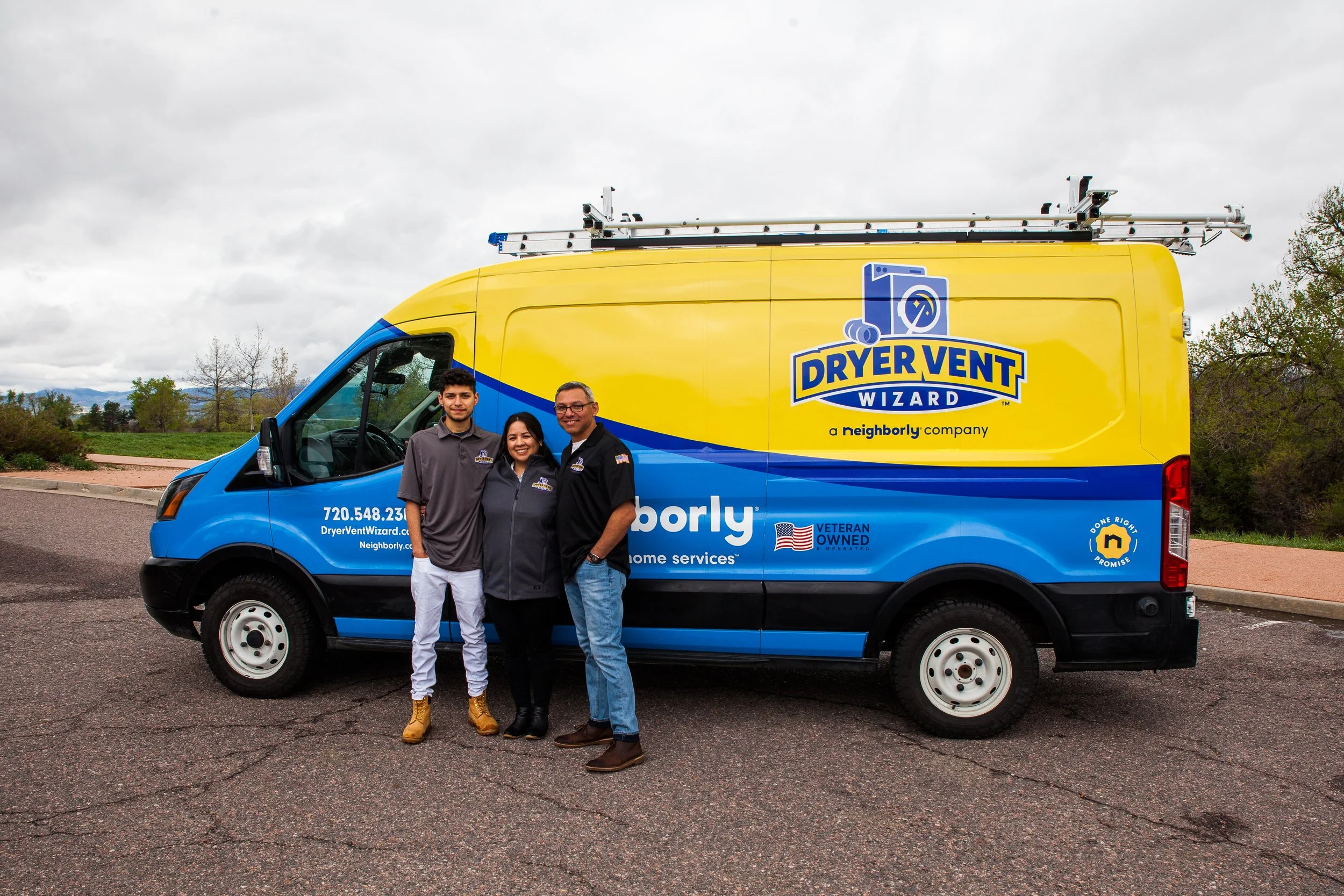 Brand Photoshoot with Dryer Vent Wizard in North Denver