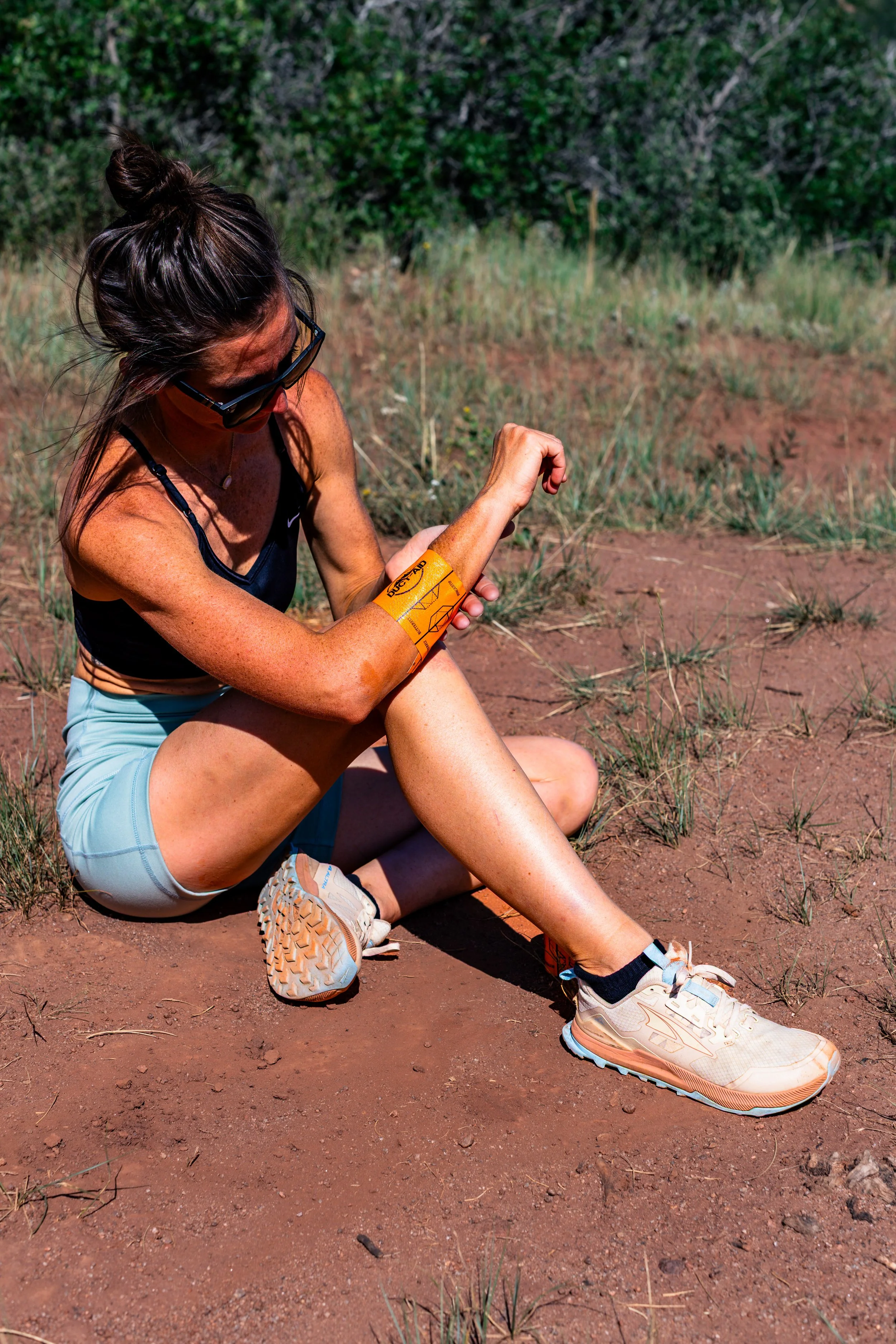 woman injured on trail duct aid