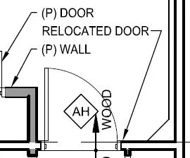 Proposed walls are shown with a dark hatch pattern.