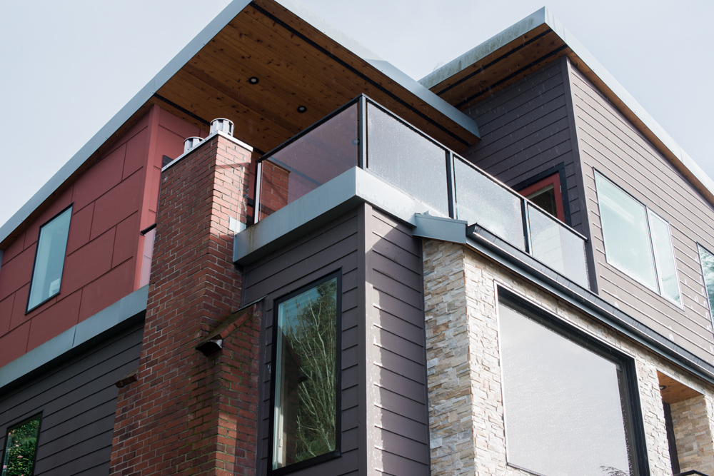 Contrasting building forms