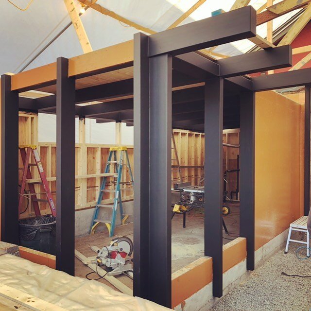 This is real, honest architecture with posts and beams exposed - not faked with trim #realarchitecture #prosoco #honestarchitecture #postandbeam #modernarchitecture #midcenturymodern #josharchitects #exposedstructure #details #joinery #goodarchitectu