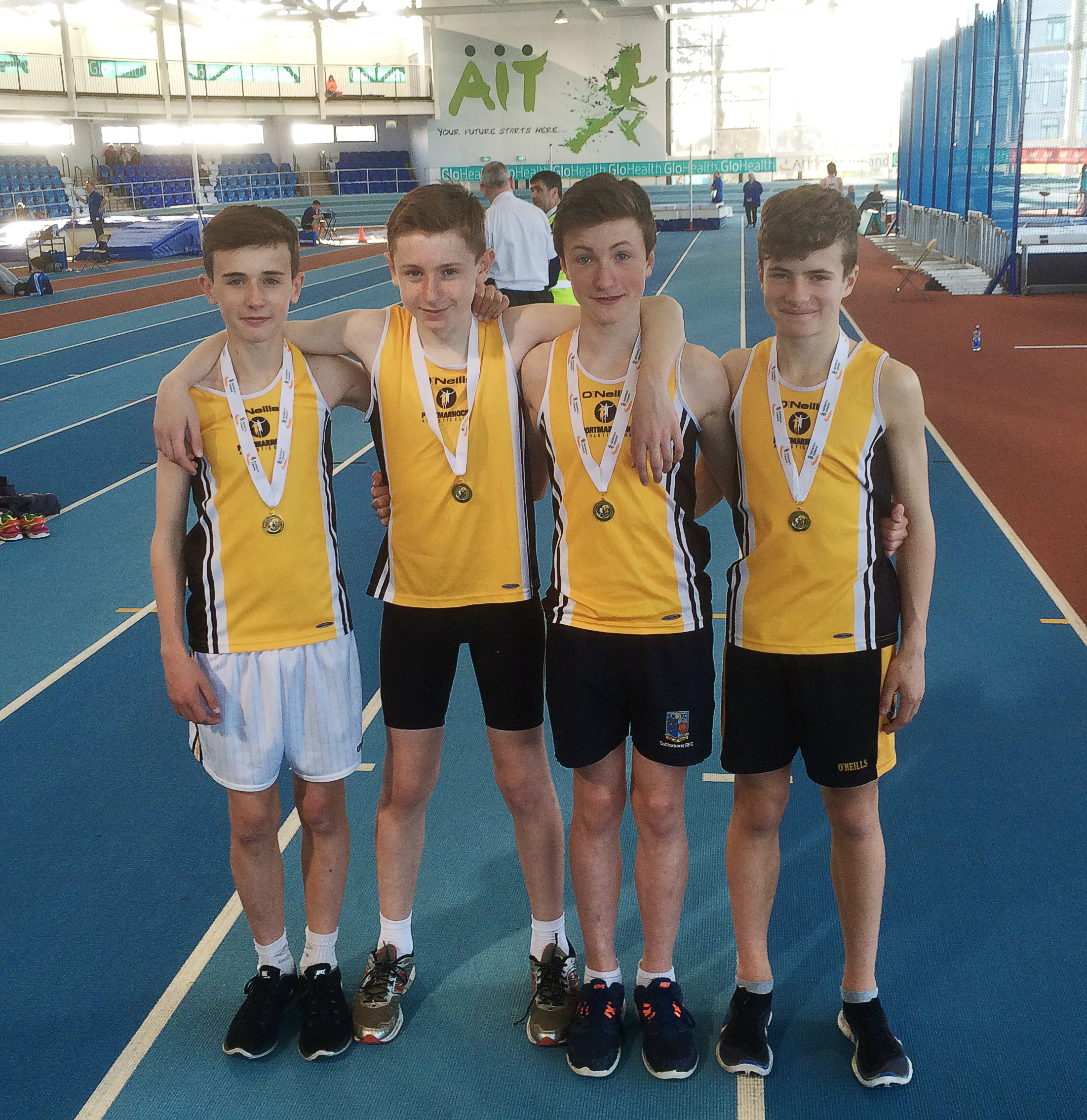 U14 Boys Relay team, 4x200 National Indoor Champions and CBP 1.47.04