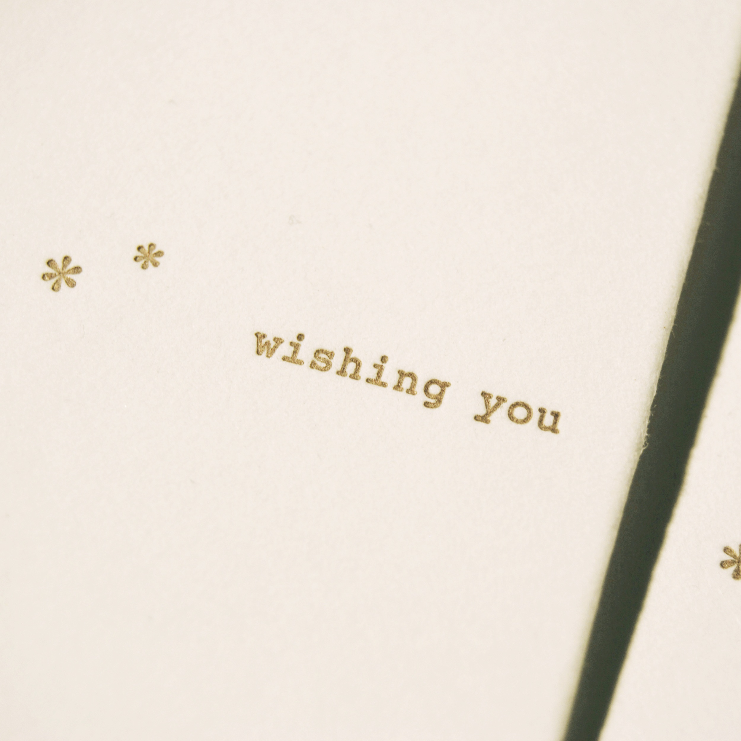  HOLIDAY CARD | Tri-fold card letterpress printed in gold | soolip 
