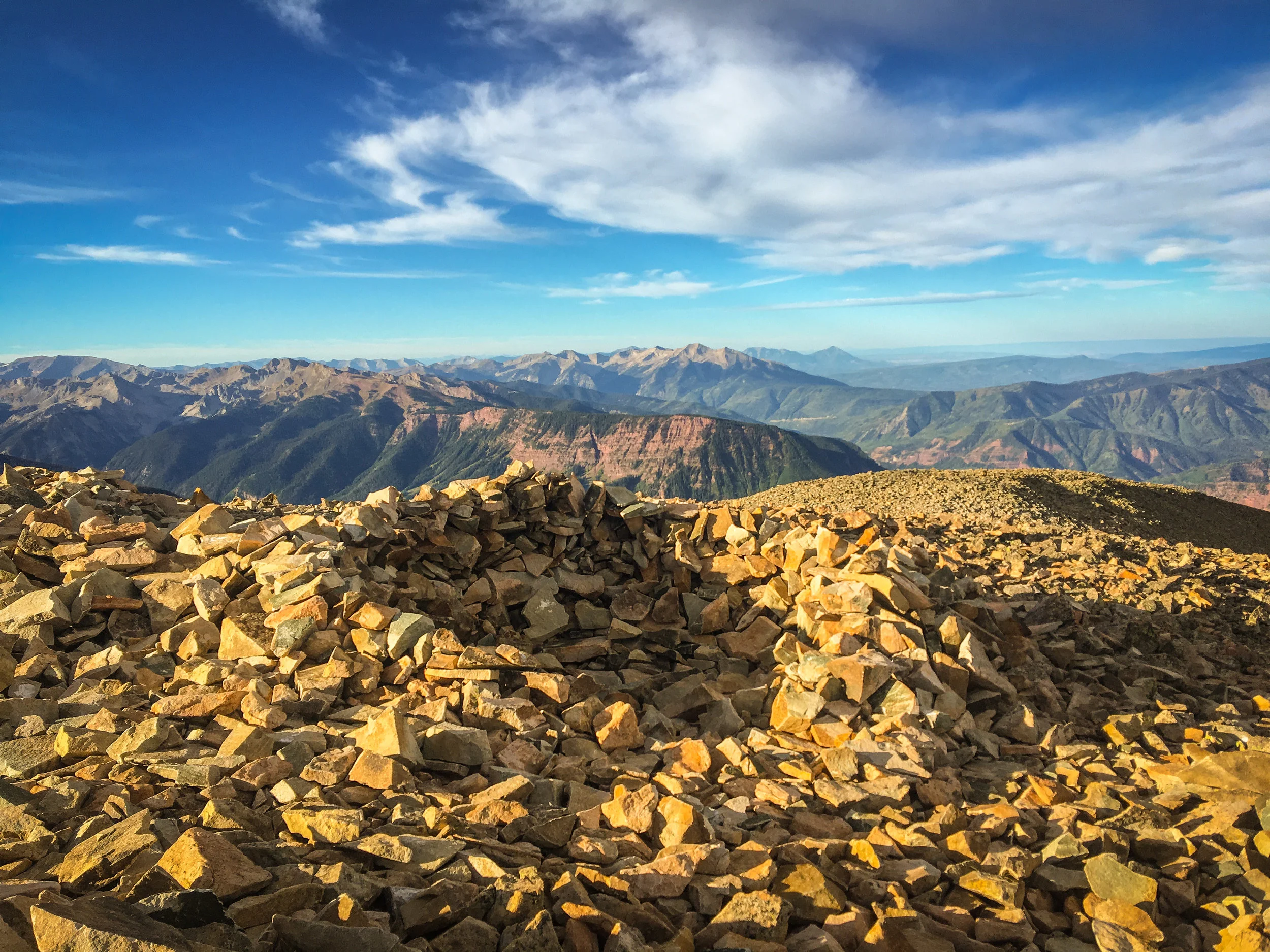 The peaks were dotted with these crater-like shelters, which actually really helped block the hurricane force winds at the summit. If they were made of sharp, cold rocks, they'd be the perfect spot to curl up and take a nap. 