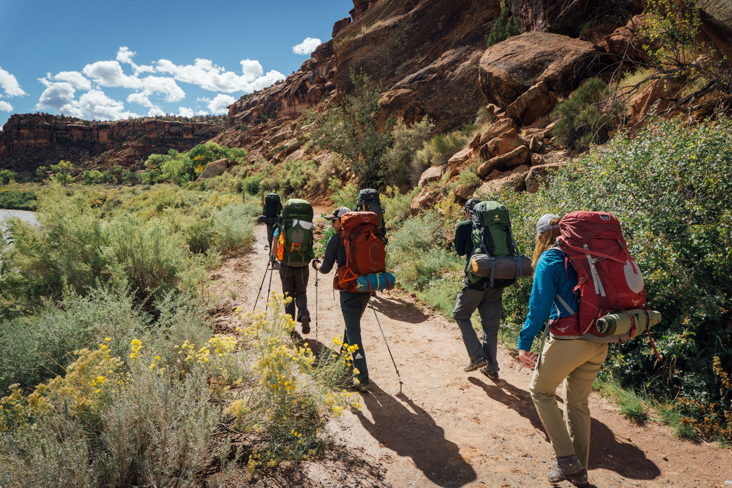  Hiking along the Gunnison from Bridgeport, to Little Dominguez Canyon.  