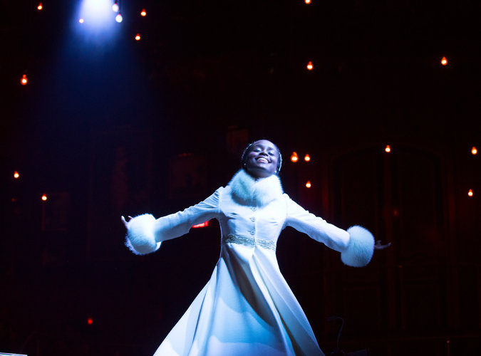 Denée Benton as the other title character in “Natasha, Pierre & The Great Comet of 1812.” CreditSara Krulwich/The New York Times