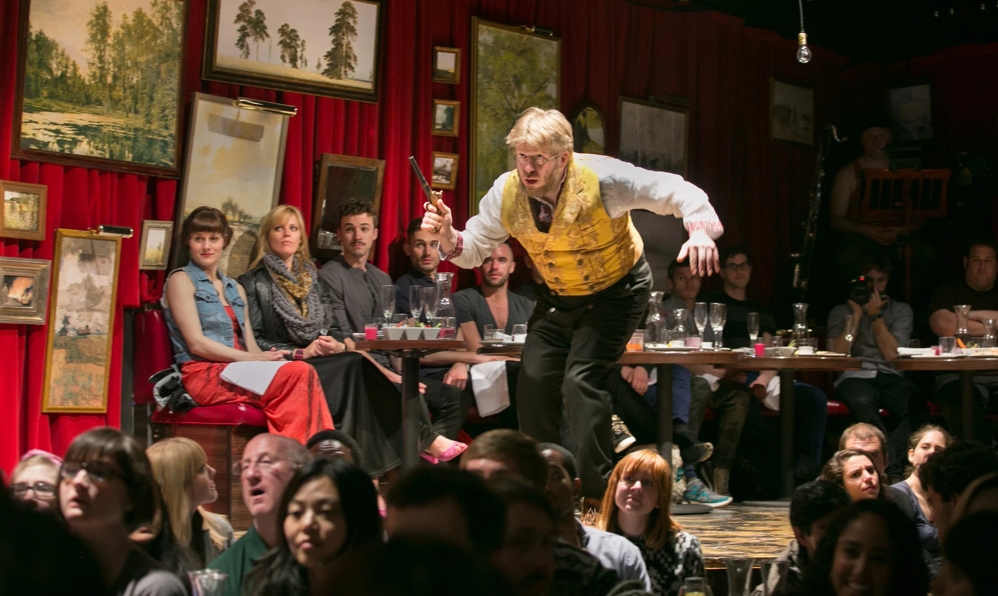 Dave Malloy in “ Natasha, Pierre & the Great Comet of 1812” in 2013. Credit: Sara Krulwich/The New York Times