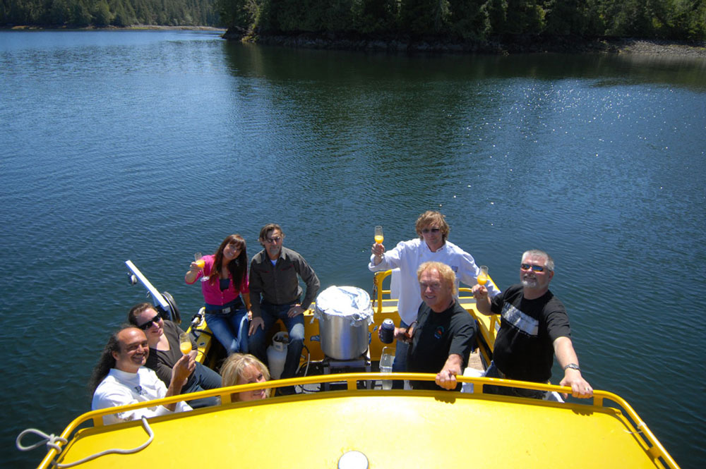 Private boat charter with catering in Tofino, BC.