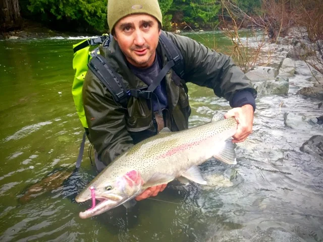 Lead Guide Josh Temple with a nice Steelhead.
