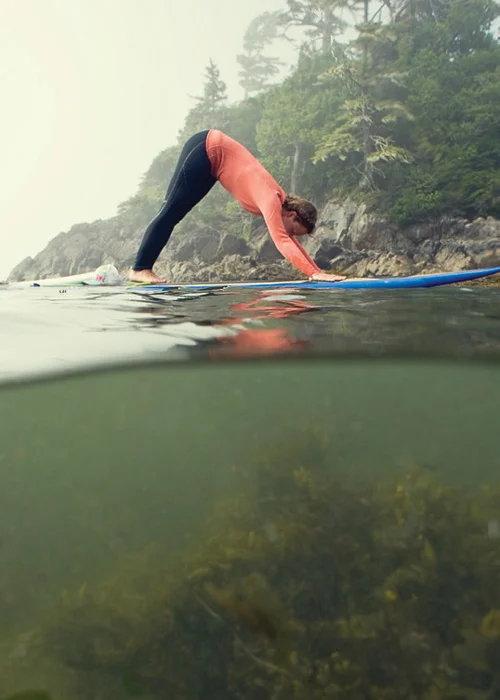 Sup Yoga - Woman doing downward dog yoga post