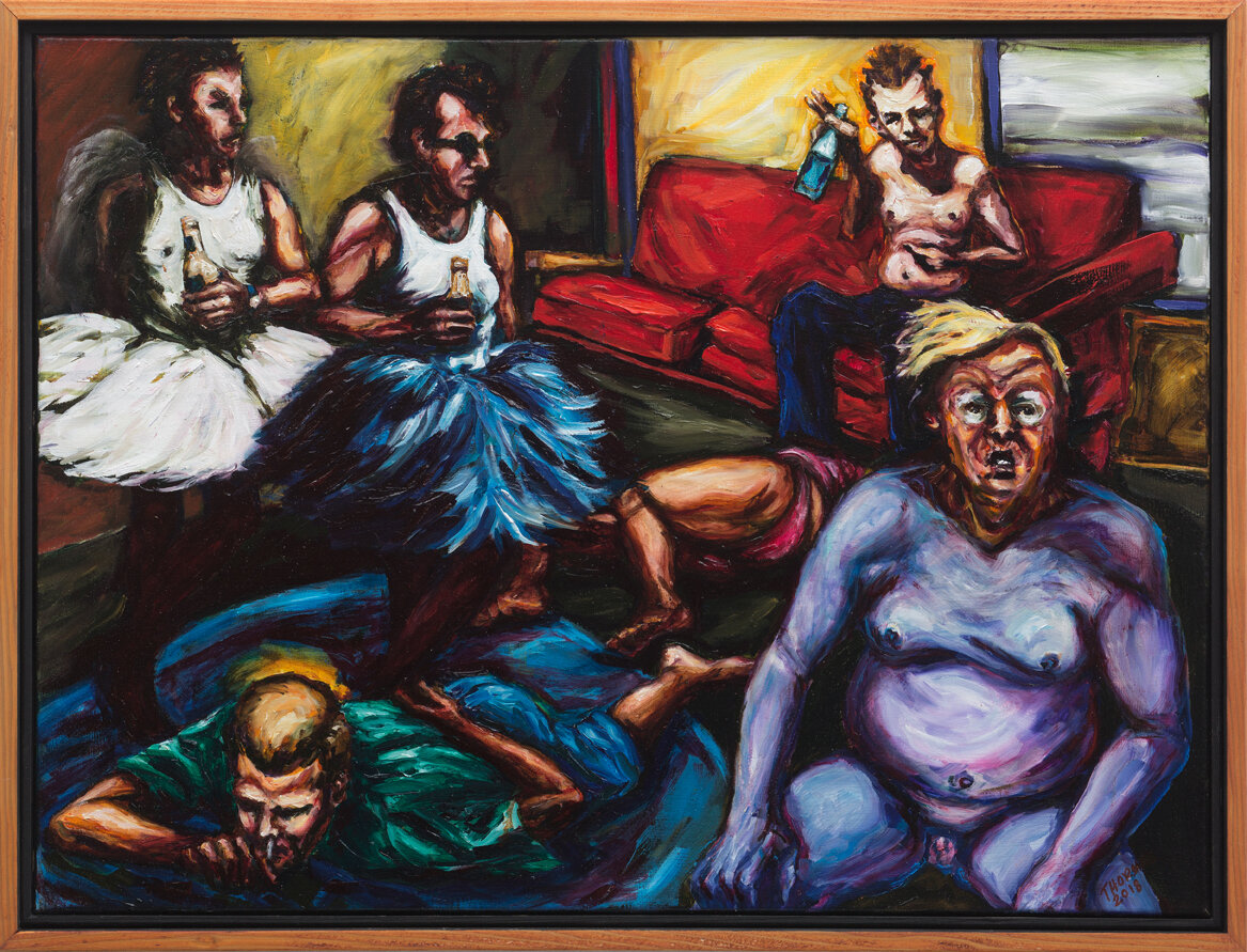 “Frat Party” 18” x 24” oil on canvas 2018
