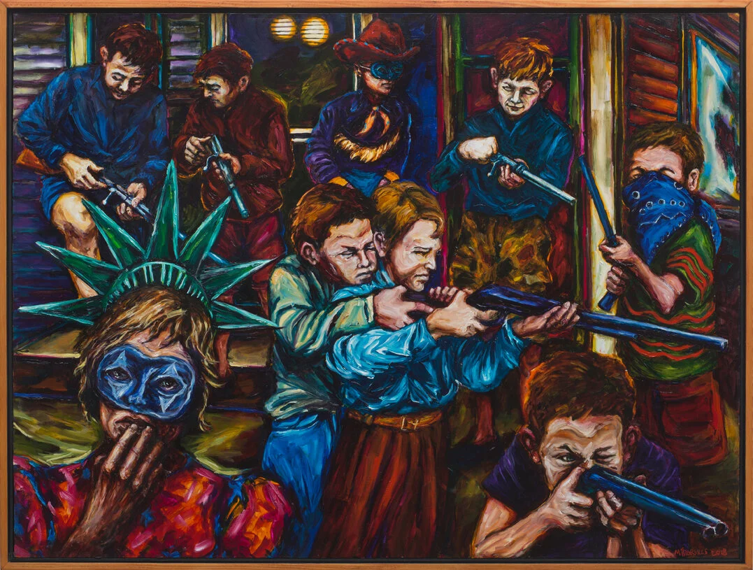 “The Gun Club” 30” x 40” oil on canvas 2019