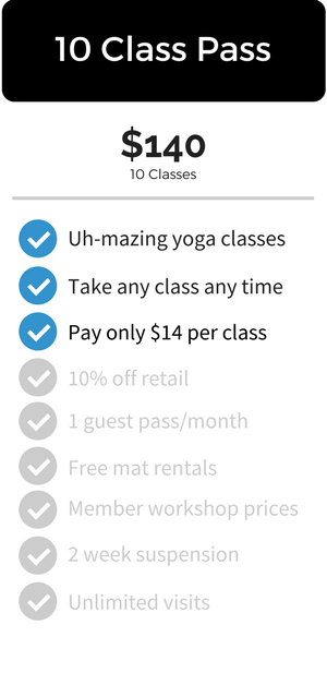 Yoga Vie 10 Class Pass