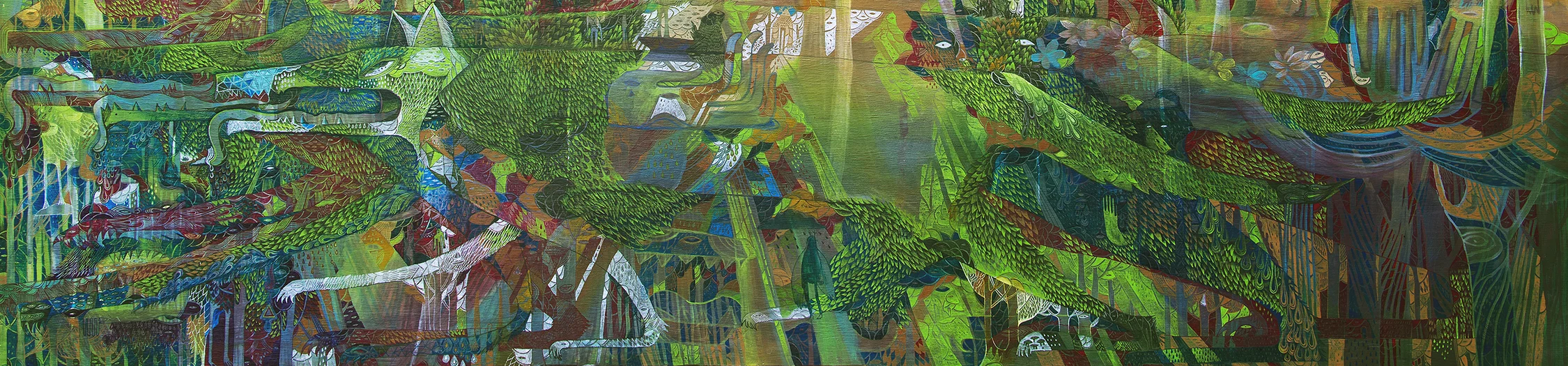 green wolf detail