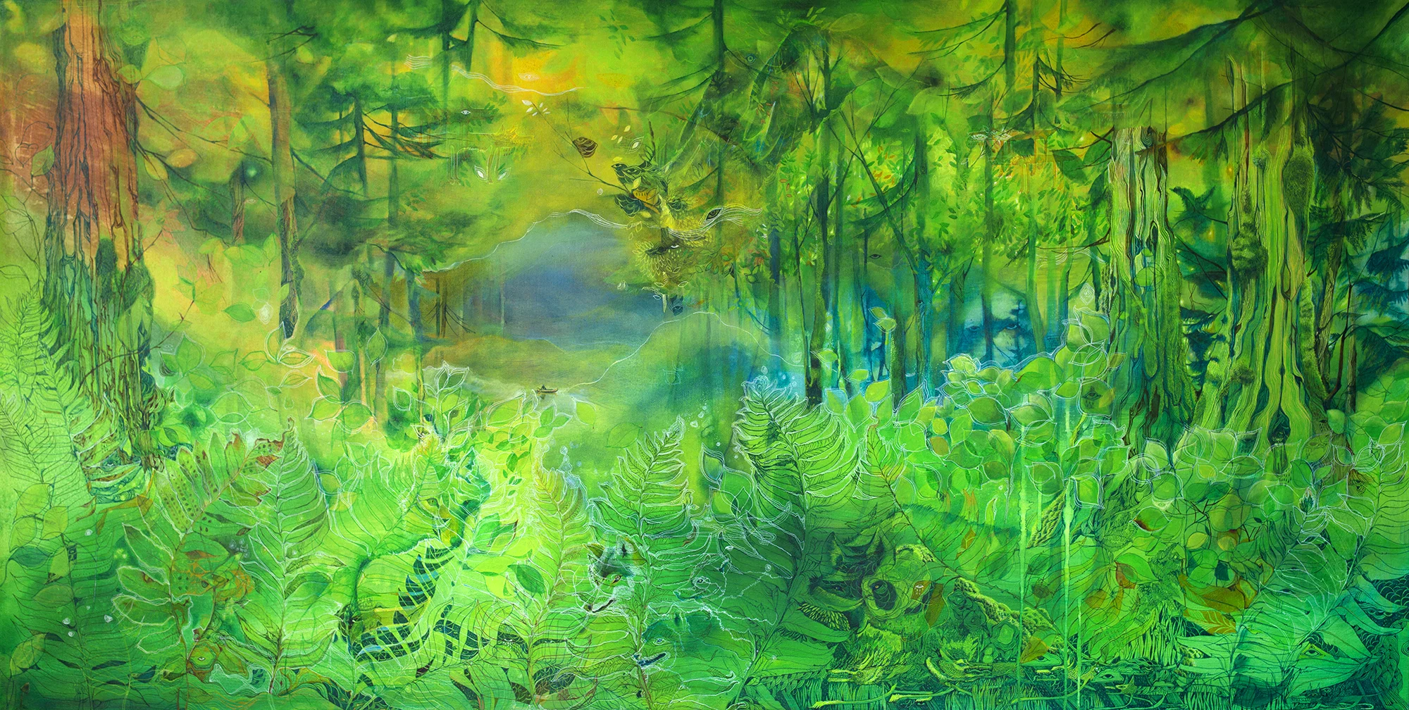 Green Fern/Commission/60X30/Sold