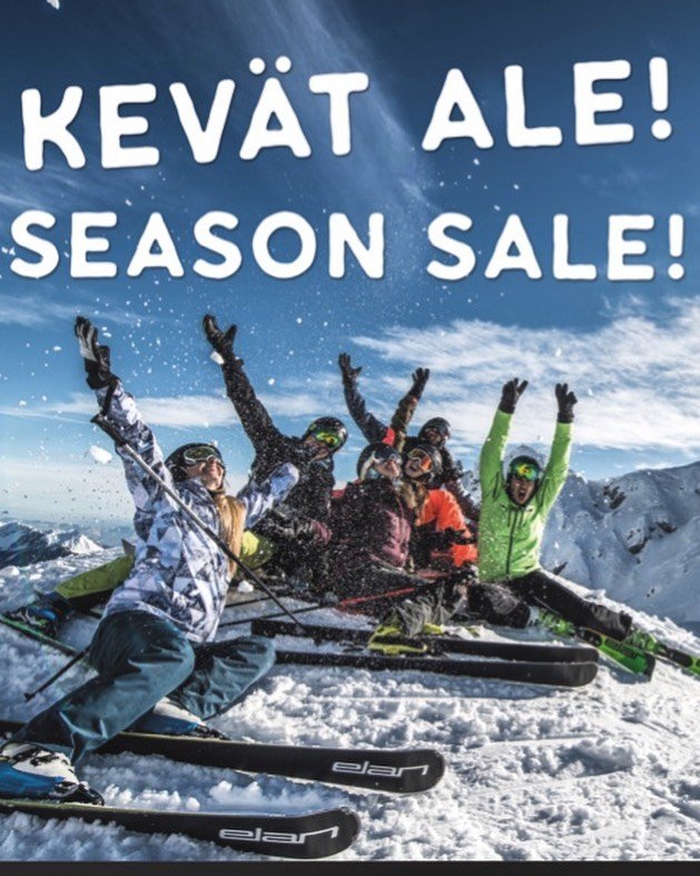 Stop by and check our super sale!
Lot of good offers on our Season Sale!
.
.
.
#elanskishoplevi 
#shoplocal 
#seasonsale
#alennusmyynti 
#skishop
#snowboards 
#levilapland