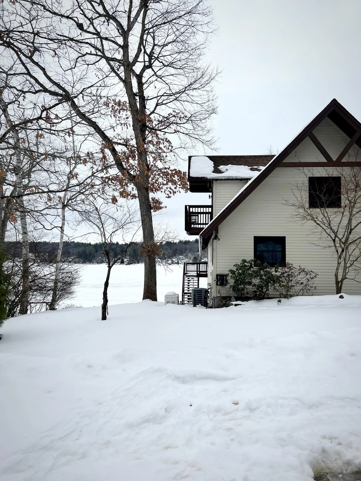 Kicking off the design phase for this Windham, NH lake house renovation this week.  It&rsquo;s getting another layer of the white stuff, but trust us, there is a beautiful lake out there somewhere!  During our visit, we spotted ice fishing and ski tr