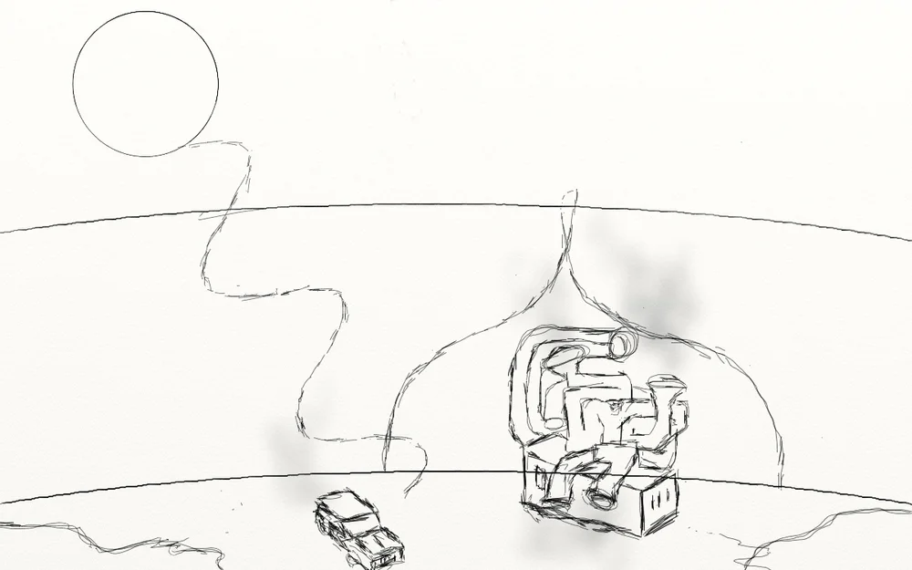 Singing Scientific Greenhouse Effect B W Illustration