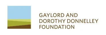 Logo of Gaylord and Dorothy Donnelley Foundation with a landscape graphic and the foundation's name