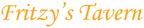 Text reading 'Fritzy's Tavern' in orange font on a white background.