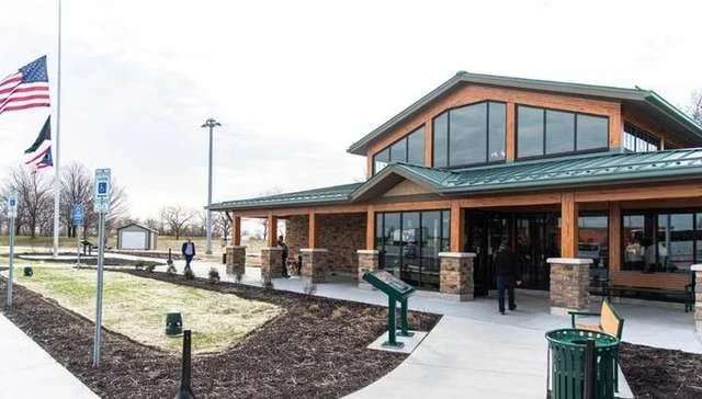A redesigned Ohio highway rest area