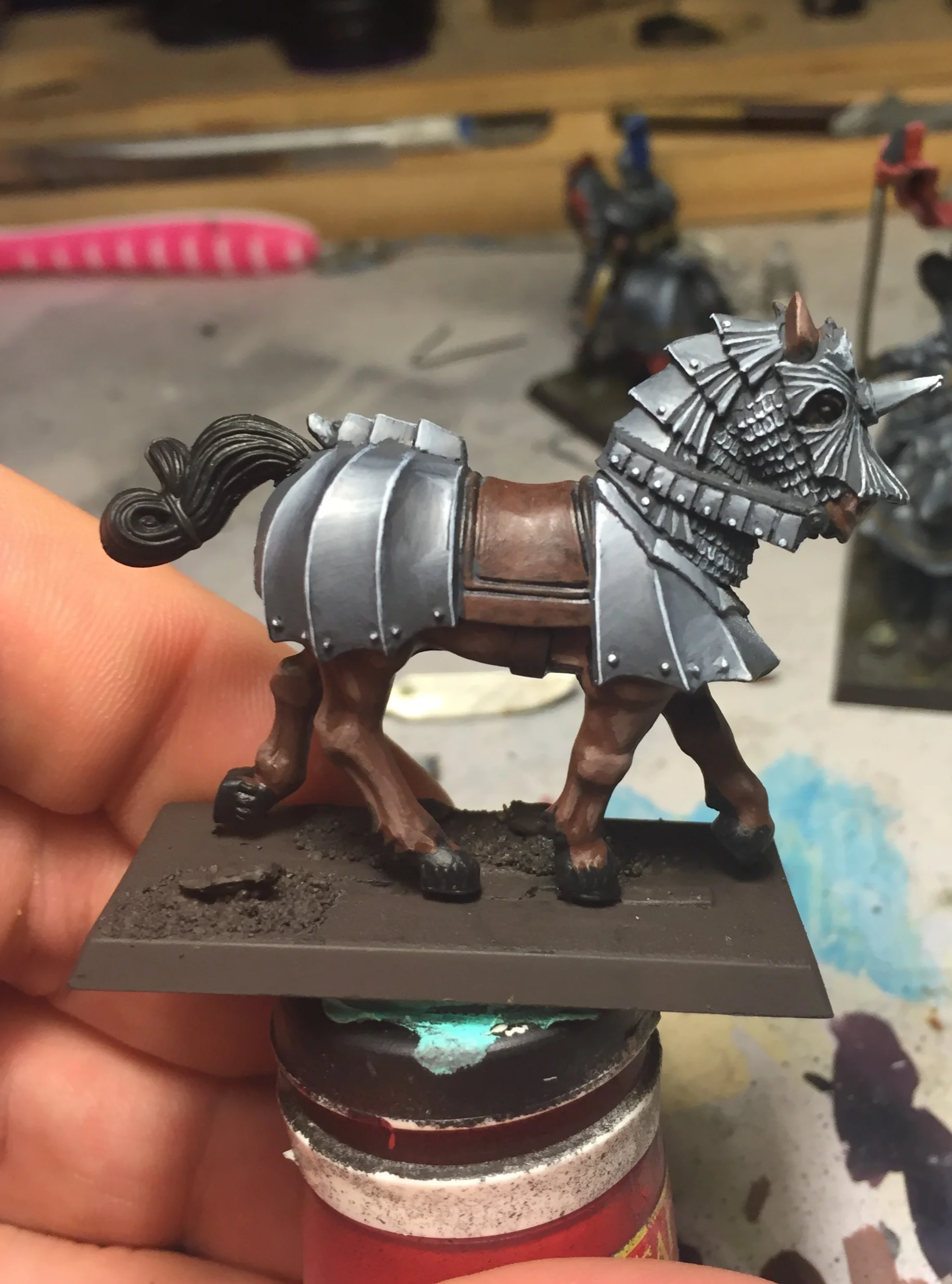 Final horse, obviously not complete but the armour is
