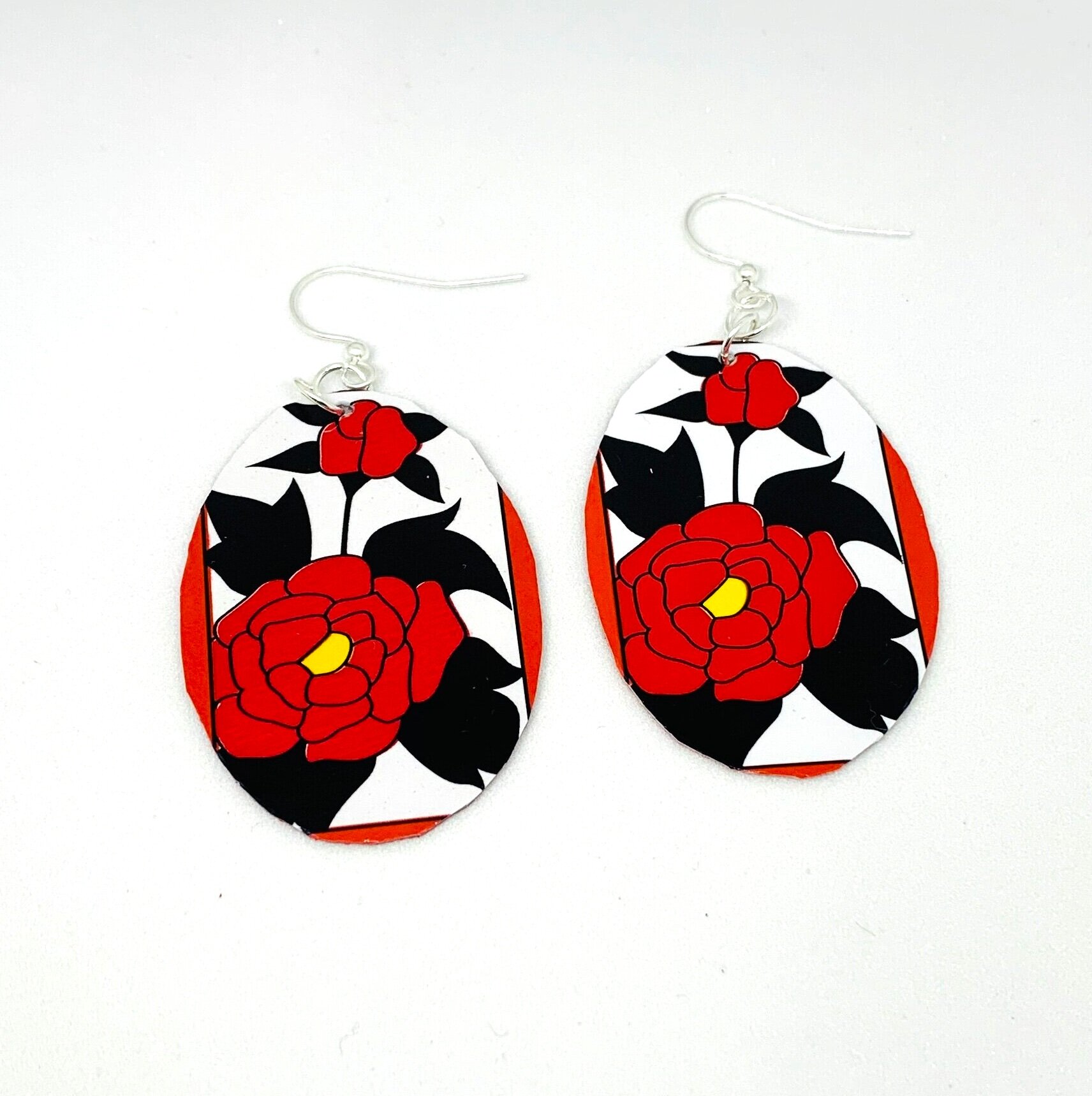 Handmade Hanafuda Card earrings Worn by Tanjiro... - Depop