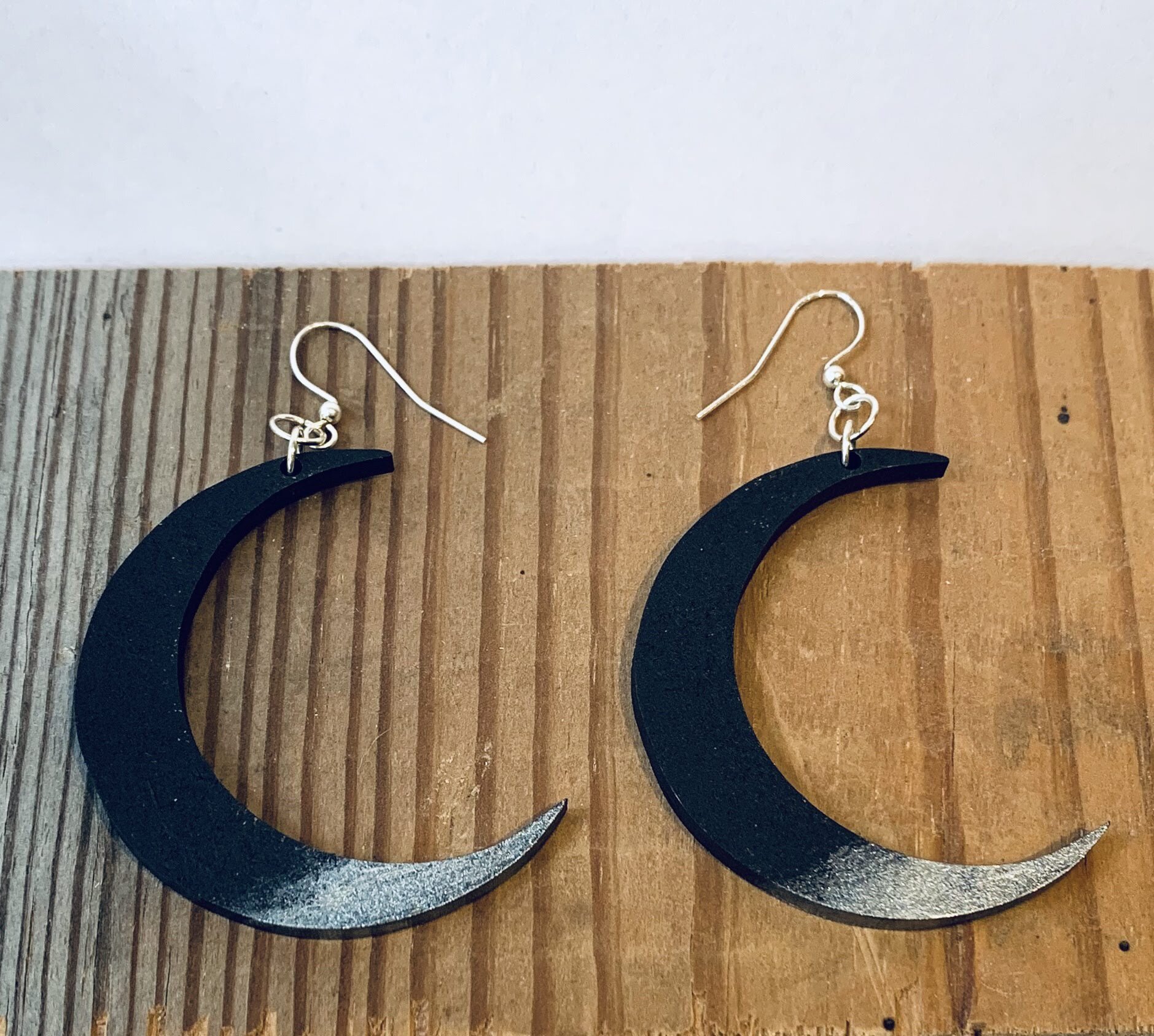 Details about   Orange Crescent Moon Earrings Jewelry Glow In The Dark Antique Silver 