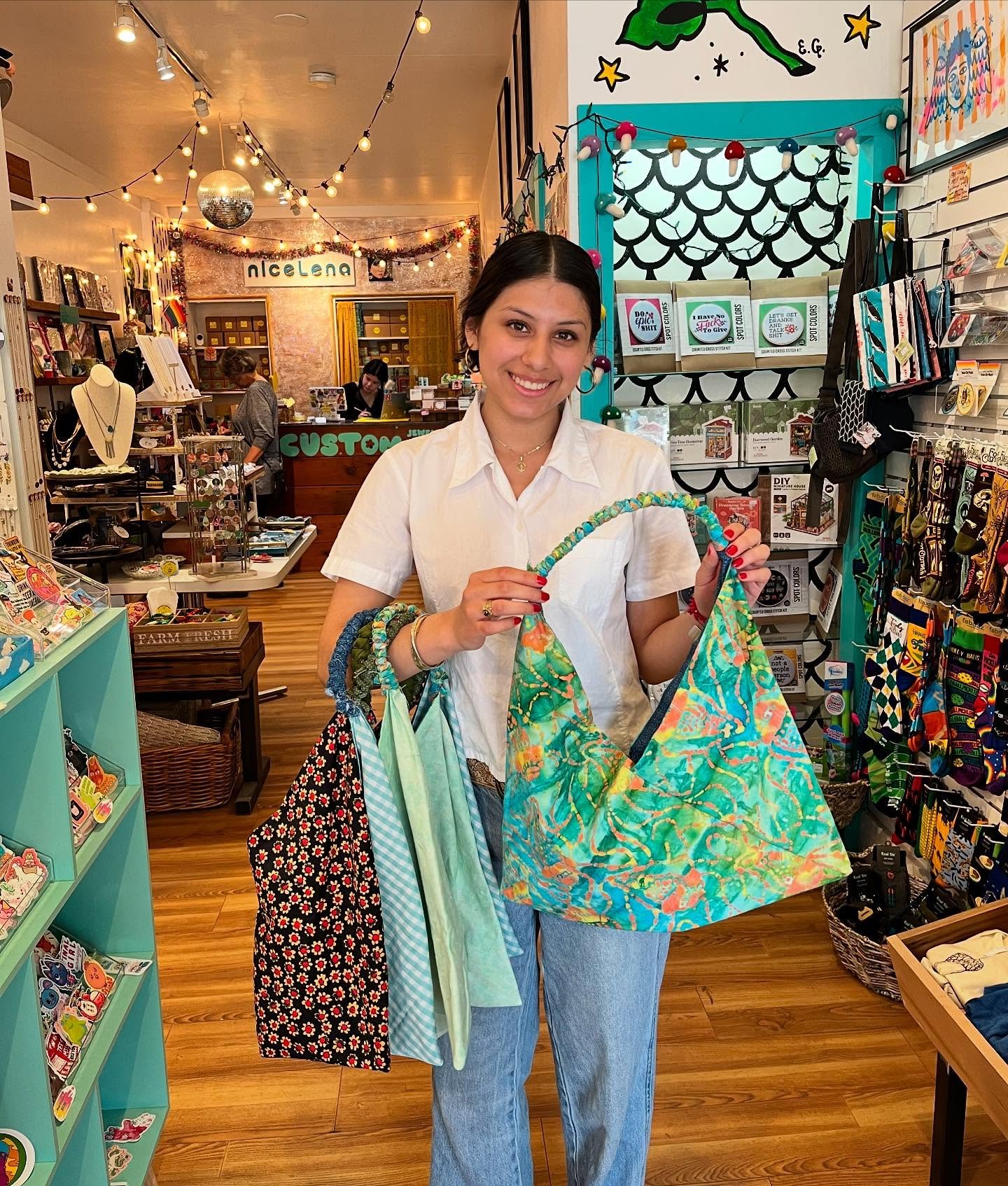 Meet Issa, our newest maker in the shop and one of my favorite young adults in Evanston. ❤️ She is such a smart, funny, and hardworking human. On top of that she&rsquo;s a super talented crafter. She brought over the seedlings the other day too (work