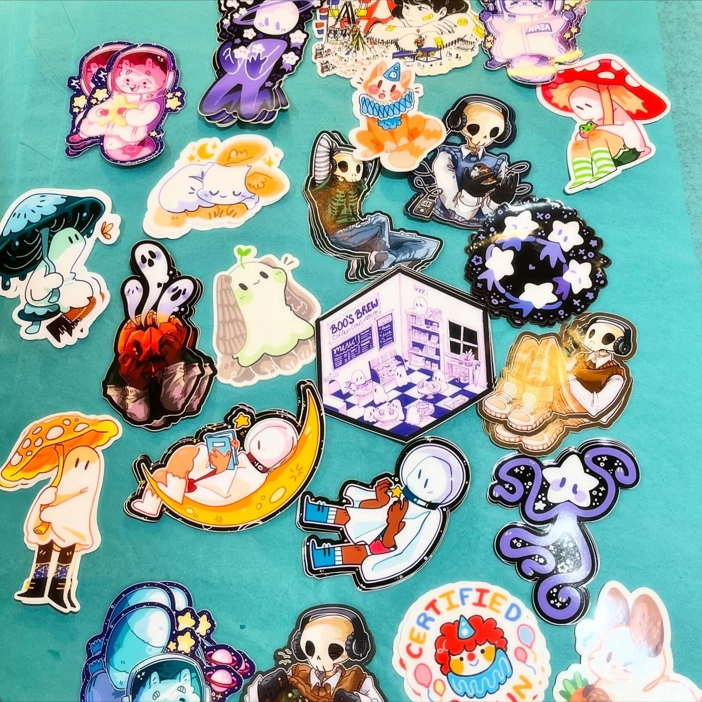 It&rsquo;s @milky.tomato restock time! All of your favorites and more. If cute and dangerous is your vibe, then this is for you. #stickers #sticker #trinkets #evanston