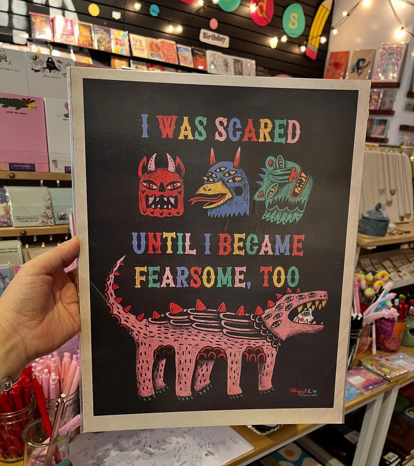 New Art in the shop made me think of all of you out there showing up and fighting for Everyone&rsquo;s rights. Anti Fascist! No Dictators! No Despair. ❤️❤️
