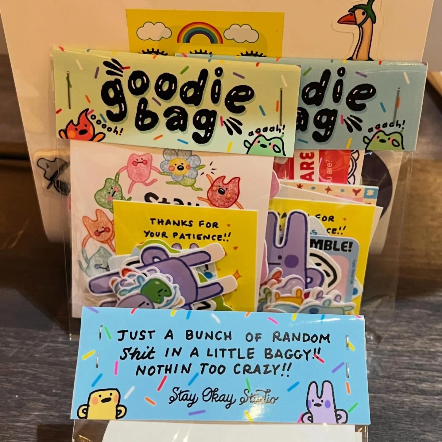 New artist alert! 🥖Let&rsquo;s welcome @stayokaystudio to our little shop. Grab one of their random baggies. I just love random, it&rsquo;s the best for a chaotic brain like mine.  See you soon! #stickers #cute #stationery #stationeryaddict #evansto