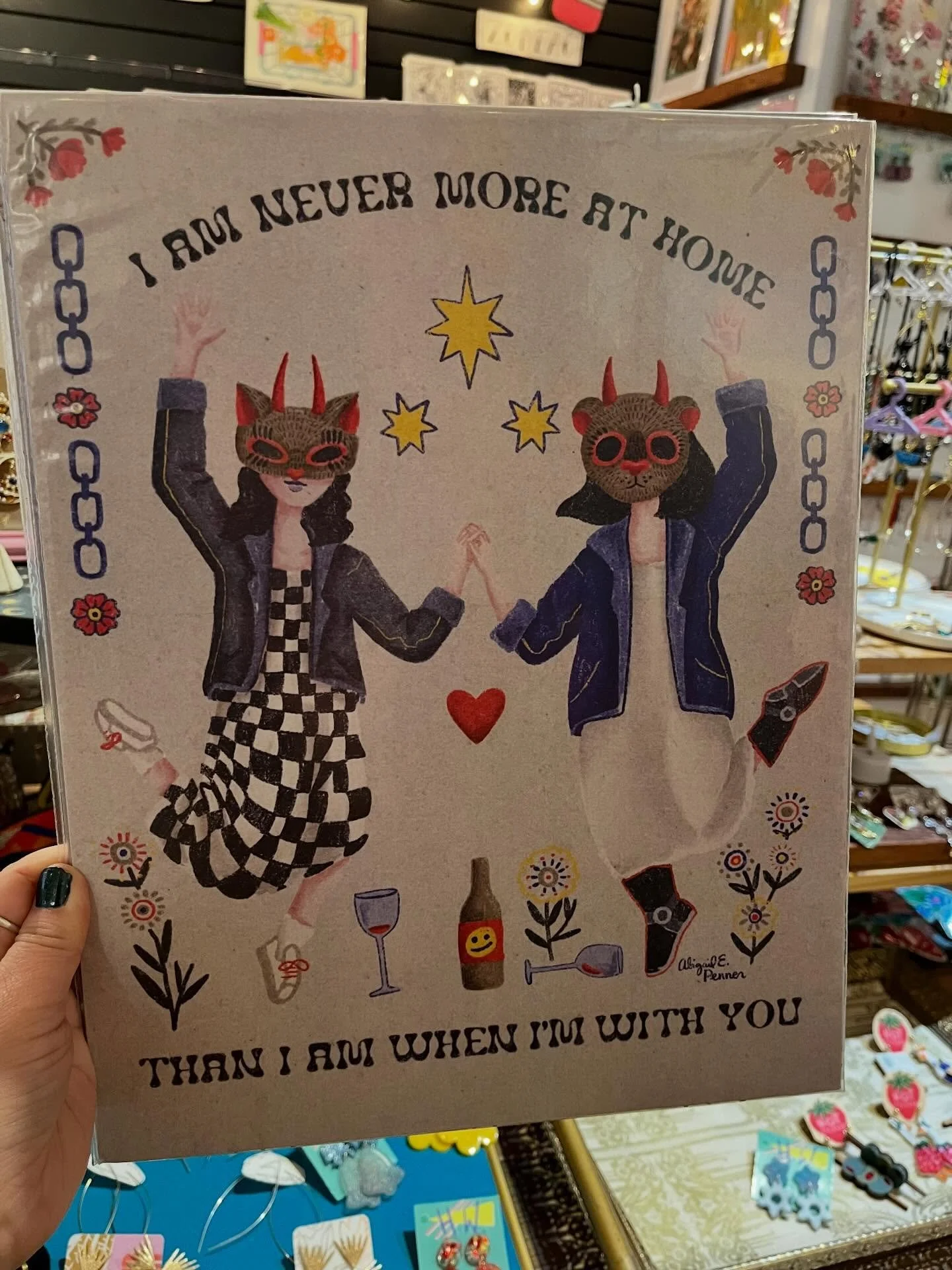 If you missed out on these prints, here&rsquo;s another chance! We restocked with some new pieces.  I&rsquo;m so happy to have @abigailepenner art back in the shop. I feel protected somehow. ❤️🌟 Make art! Buy art! Gift art! #evanston #chicago #maind