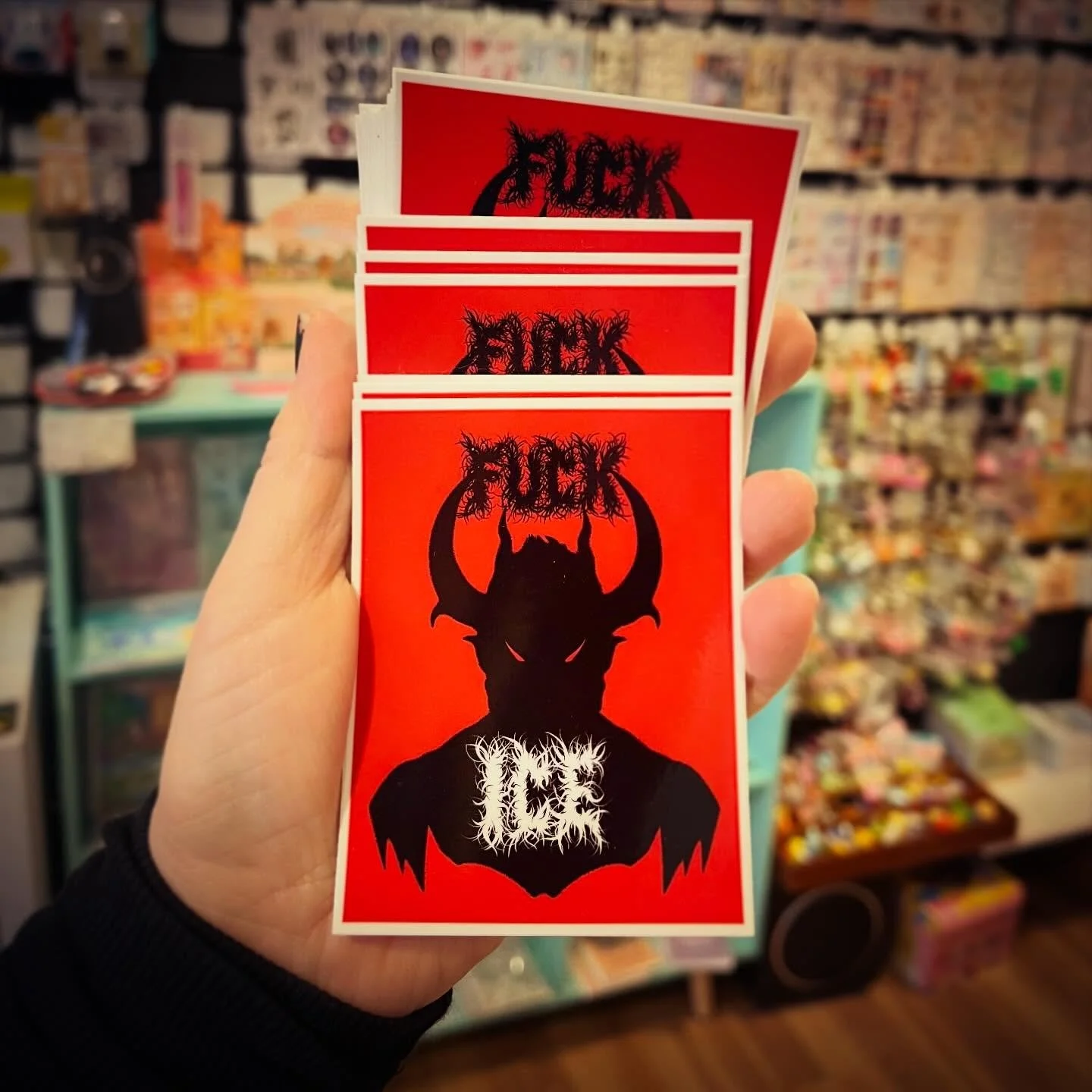 FREE Sticker.  I rage designed this a couple of months ago and turned it into vinyl stickers. I had hoped to use them as a fundraising tool but making it free feels right.  One per person. 😔💔