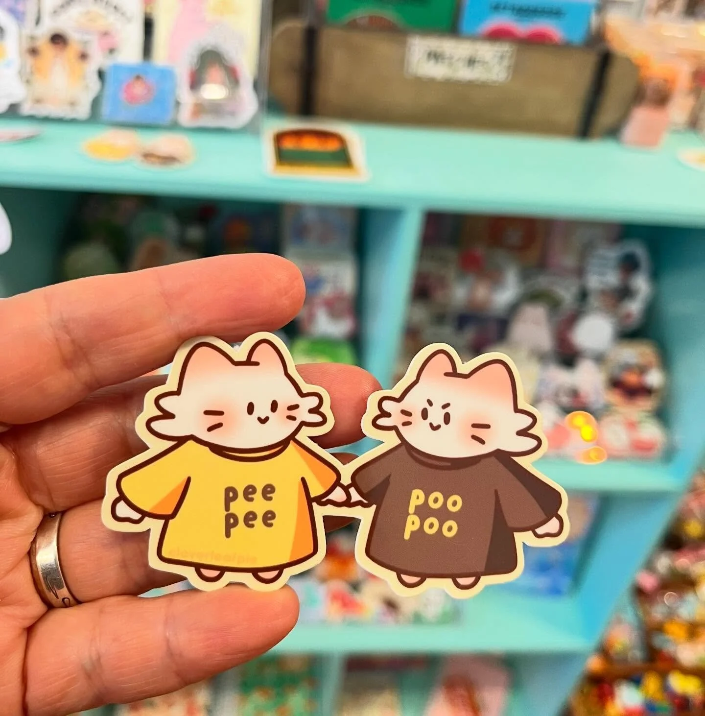 Happy Earth Day, fellow Earthlings! Today we bring you sticker news because real news is PEE PEE POO POO! Restock from @cloverleafpie and let&rsquo;s welcome @uniandumi to our little shop! 👏❤️🌈 #stickers #stationery #evanston #chicago #stickerart