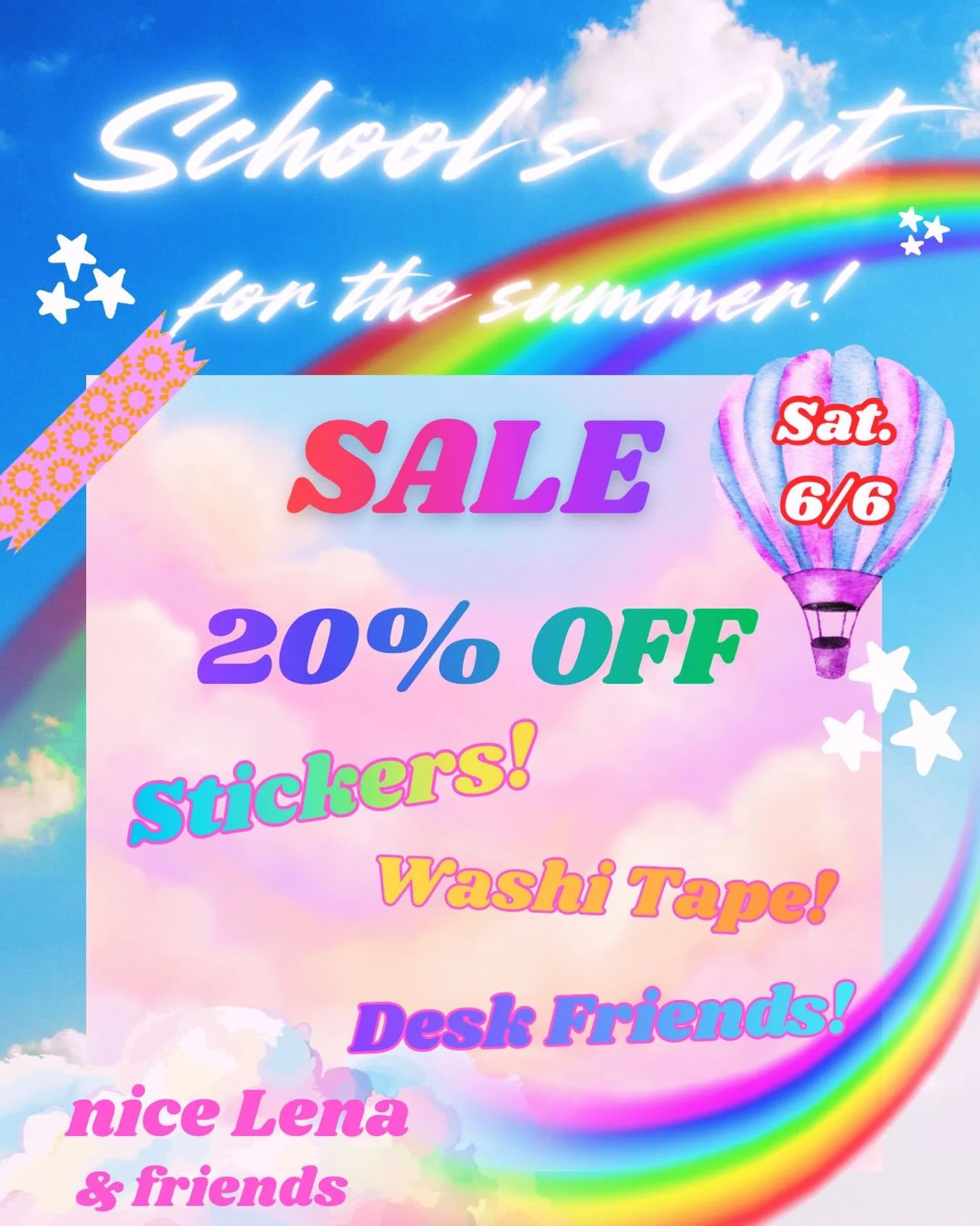 Last day of school!! Yay!! Treat your student for a job well done and kick off summer with a cute treat. 🦄 One day only.  #evanston #chicago #sticker #stationery #fun