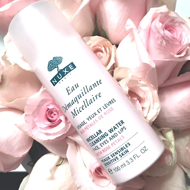 nuxe micellar foam cleanser with rose petals