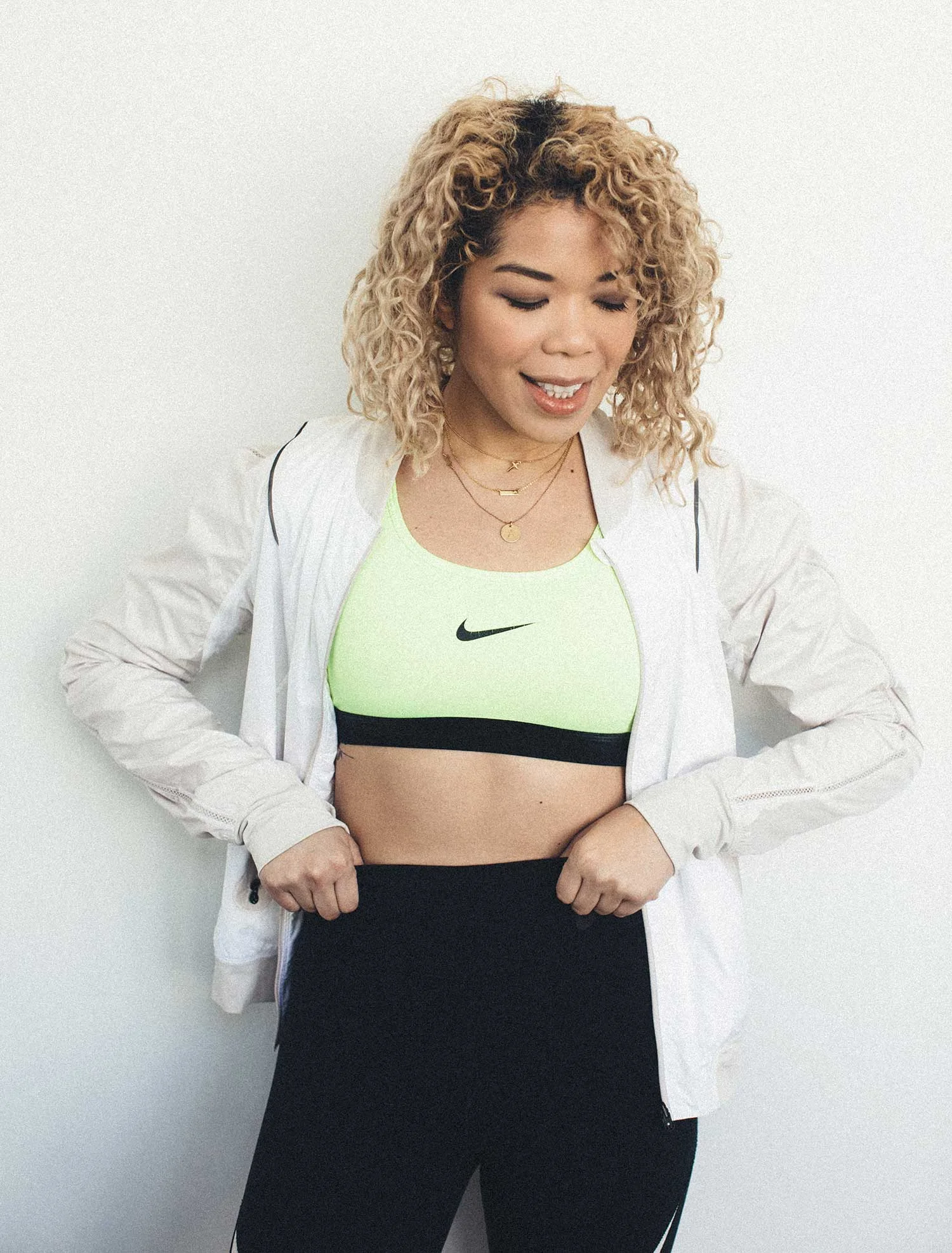 Wearing Nike's Classic Swoosh Bra