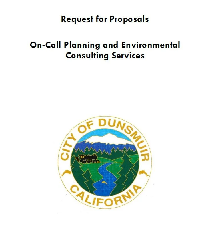 Request for Proposals - Planning and Consulting  Services - Due May 3rd