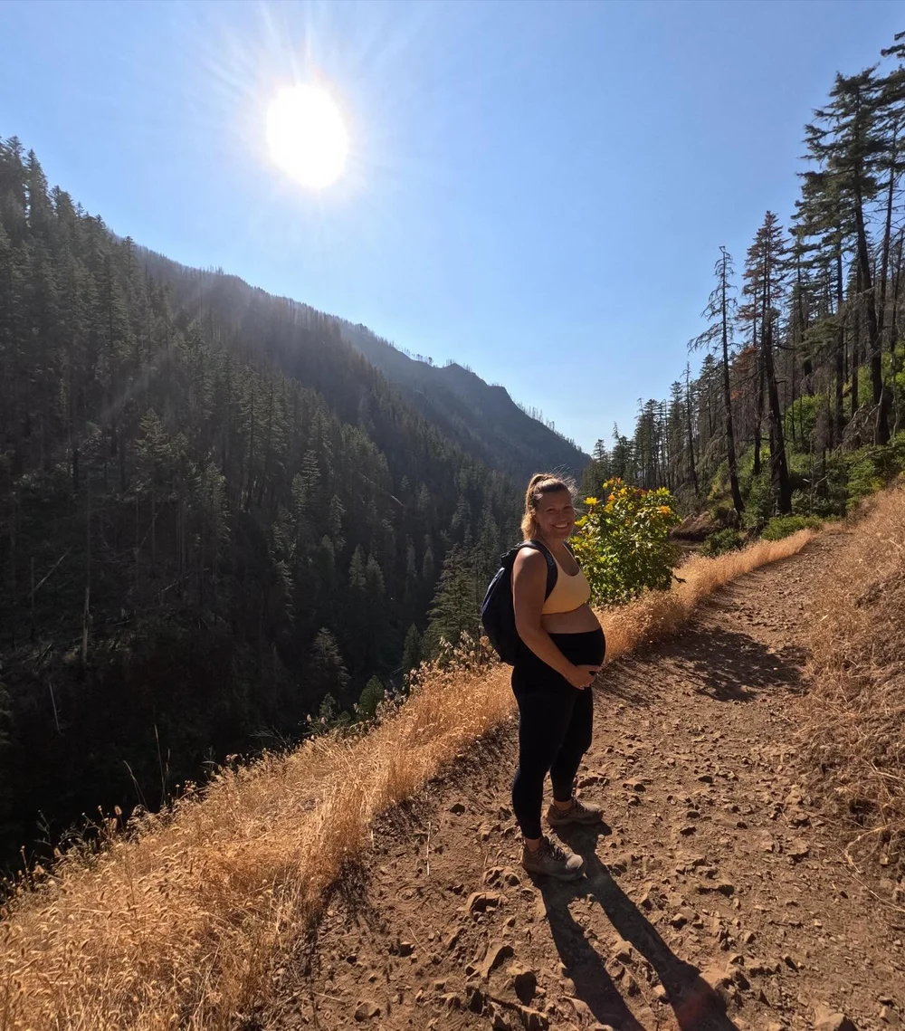 Walkers in his dad era- worrying about cliffs and collecting logs to stack. 10 weeks to go! 🌸