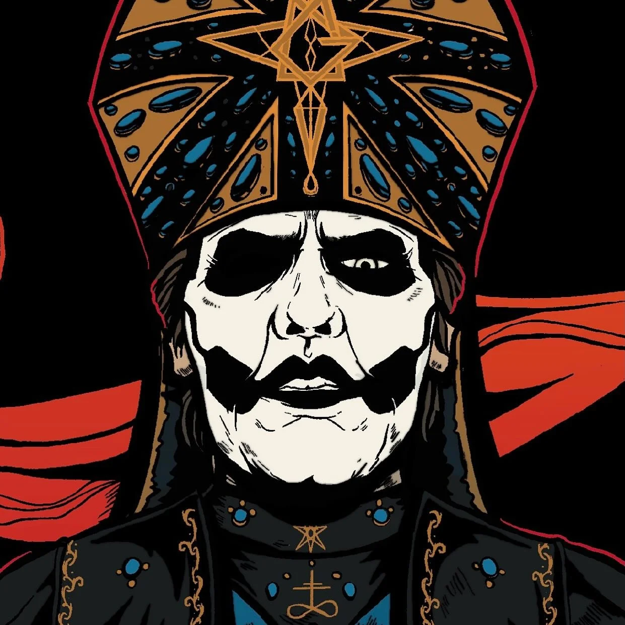 Back to Ghost posting. 

This Papa IV took a lot of time, I still like it, but I&rsquo;m excited to draw new things! 

Coming off the back of a successful ECCC, I&rsquo;m really excited to take the show to C2E2! 

Will I see you there?

#thebandghost