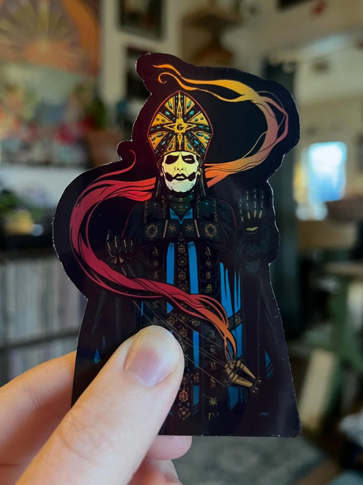 Preparing to head to Chicago in a few days! 💥

Papa IV foil stickers! They&rsquo;re so beautiful and catch the light dramatically!

I can&rsquo;t believe my keychain order made it in time! I fully expected them to arrive after #C2E2, but they made i