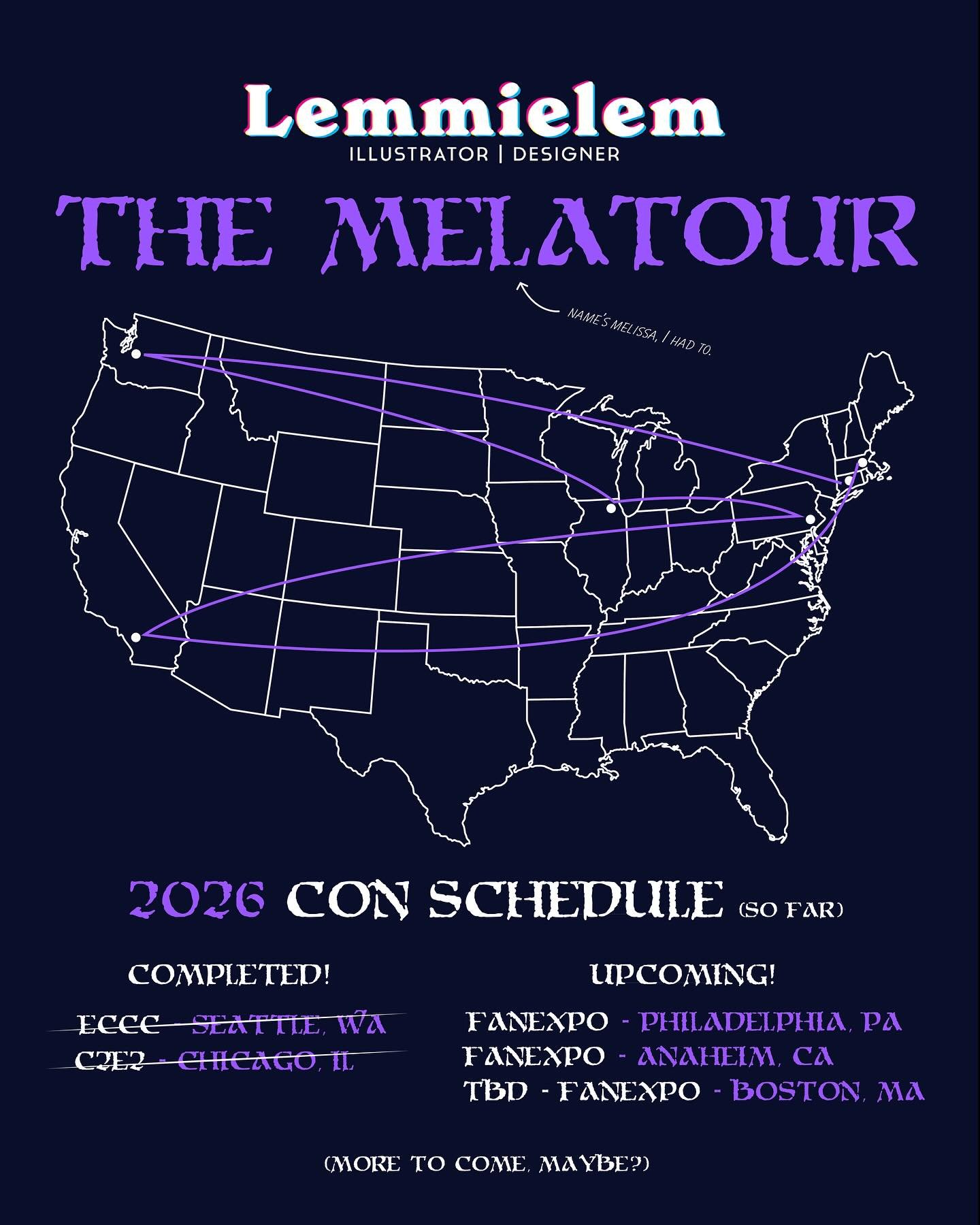 Children of the Internet!

For the first time ever, im taking this show on the road. Meaning, I&rsquo;m branching from doing my one show a year  At C2E2 and trying to meet new folks in new states.

Is there a chance i&rsquo;ll see you out there? Let 