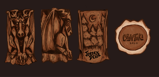 Cryptiki - Jersey Devil Mug concept design.