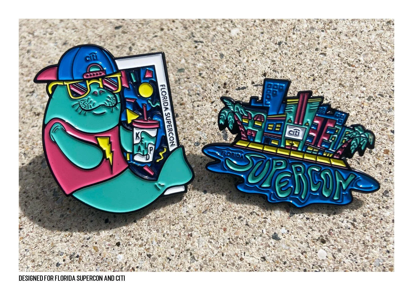 A cool 90's manatee for Florida Supercon and Citi Bank